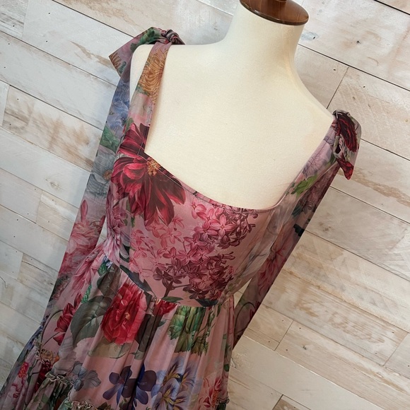 NWT Anthropologie size 2 Isabella tiered square neck maxi dress - Picture 5 of 14